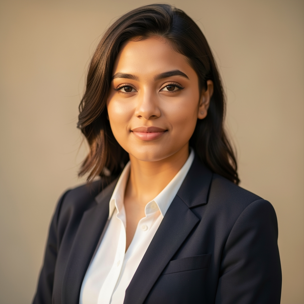 Editorial portrait of Phoebe Caldwell, guest contributor, photographed in controlled warm lighting with a soft neutral background
